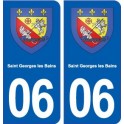 06 Saint-Georges-les-Bains blason ville autocollant plaque stickers