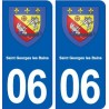 06 Saint-Georges-les-Bains blason ville autocollant plaque stickers