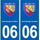 06 Saint-Georges-les-Bains blason ville autocollant plaque stickers
