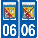06 Saint-Georges-les-Bains logo ville autocollant plaque stickers