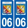 06 Saint-Georges-les-Bains logo ville autocollant plaque stickers