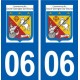 06 Saint-Georges-les-Bains logo ville autocollant plaque stickers