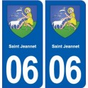 06 Saint-Jeannet stemma, città adesivo, adesivo piastra