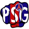 Sticker Paris PSG Football autocollant poing