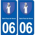 06 Saint-Paul-de-Vence wappen der stadt aufkleber typenschild aufkleber