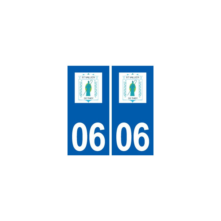 06 Saint-Vallier-de-Thiey logo ville autocollant plaque stickers