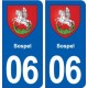 06 Sospel blason ville autocollant plaque stickers