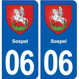 06 Sospel blason ville autocollant plaque stickers