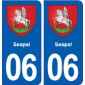 06 Sospel blason ville autocollant plaque stickers