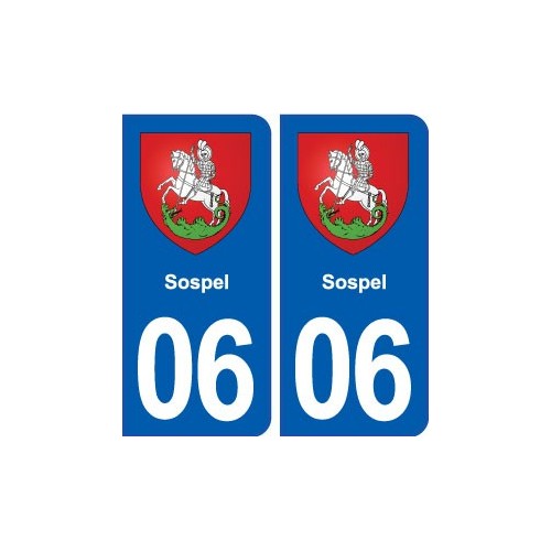 06 Sospel blason ville autocollant plaque stickers