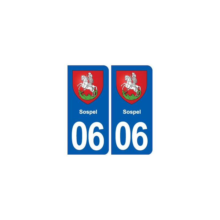 06 Sospel blason ville autocollant plaque stickers