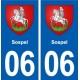 06 Sospel blason ville autocollant plaque stickers
