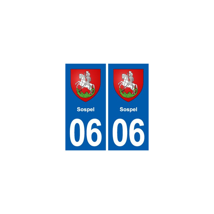 06 Sospel blason ville autocollant plaque stickers