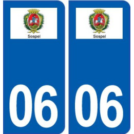 06 Sospel logo ville autocollant plaque stickers