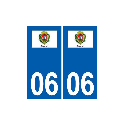 06 Sospel logo ville autocollant plaque stickers