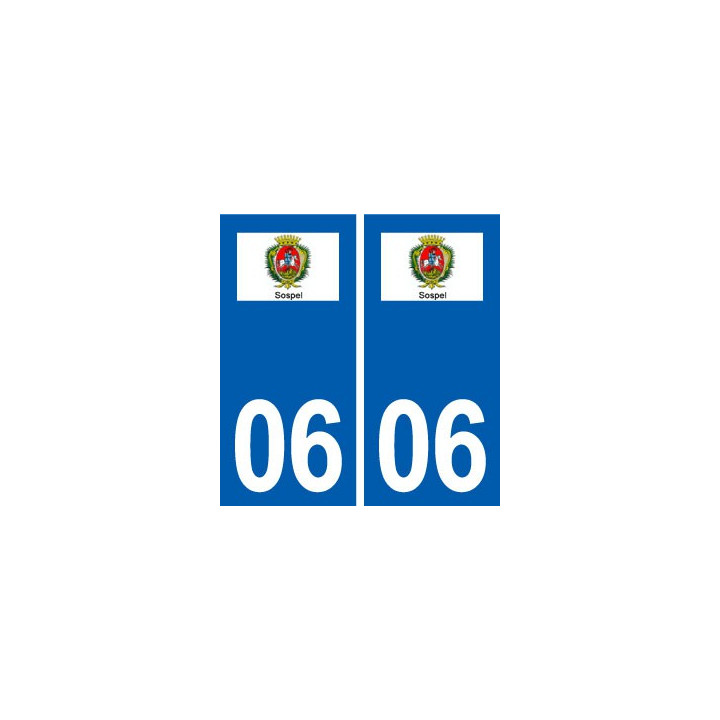 06 Sospel logo ville autocollant plaque stickers