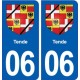 06 Tende blason ville autocollant plaque stickers