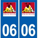 06 Tende logo ville autocollant plaque stickers