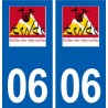 06 Tende logo ville autocollant plaque stickers