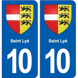 10 Saint-Lyé blason ville autocollant plaque stickers