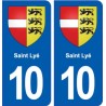 10 Saint-Lyé blason ville autocollant plaque stickers