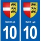 10 Saint-Lyé blason ville autocollant plaque stickers