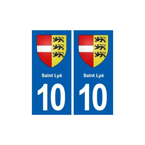 10 Saint-Lyé blason ville autocollant plaque stickers