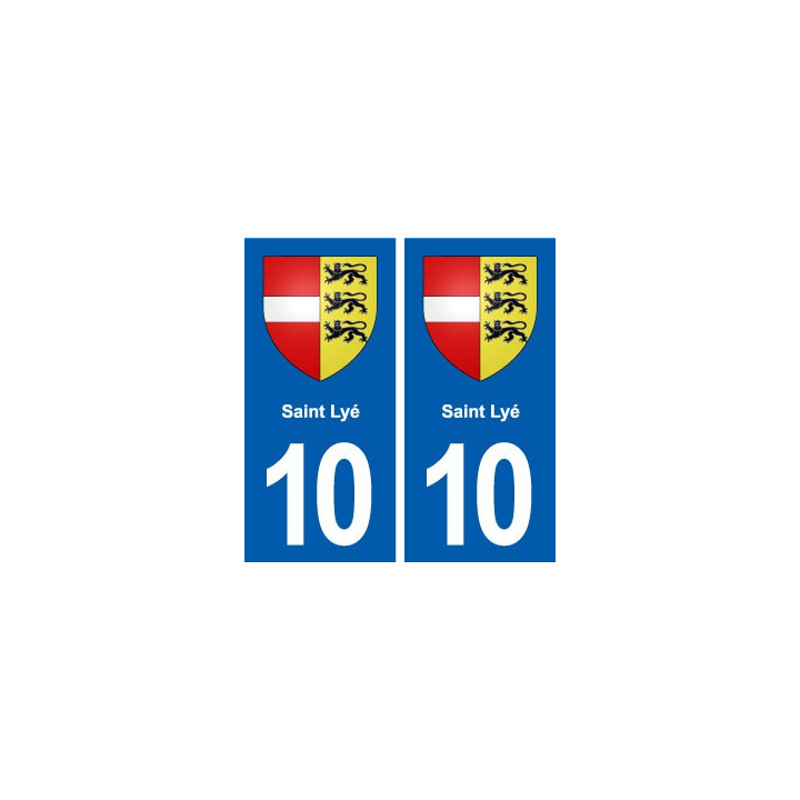 10 Saint-Lyé blason ville autocollant plaque stickers