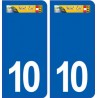 10 Saint-Lyé logo ville autocollant plaque stickers