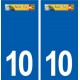 10 Saint-Lyé logo ville autocollant plaque stickers