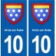 10 Arcis-sur-Aube blason ville autocollant plaque stickers