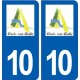 10 Arcis-sur-Aube logo ville autocollant plaque stickers