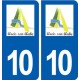 10 Arcis-sur-Aube logo ville autocollant plaque stickers