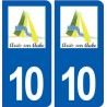 10 Arcis-sur-Aube logo ville autocollant plaque stickers