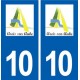 10 Arcis-sur-Aube logo ville autocollant plaque stickers