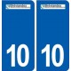 10 Bréviandes logo ville autocollant plaque stickers