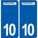 10 Bréviandes logo ville autocollant plaque stickers