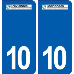 10 Bréviandes logo ville autocollant plaque stickers