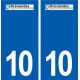 10 Bréviandes logo ville autocollant plaque stickers