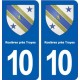 10 Rosières-près-Troyes blason ville autocollant plaque stickers