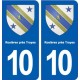 10 Rosières-près-Troyes blason ville autocollant plaque stickers