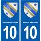 10 Rosières-près-Troyes blason ville autocollant plaque stickers