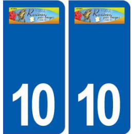 10 Rosières-près-Troyes logo ville autocollant plaque stickers