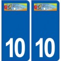 10 Rosières-près-Troyes logo ville autocollant plaque stickers