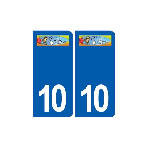 10 Rosières-près-Troyes logo ville autocollant plaque stickers