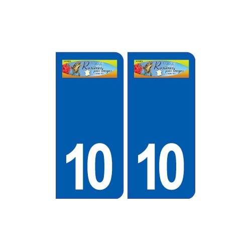 10 Rosières-près-Troyes logo ville autocollant plaque stickers
