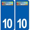 10 Rosières-près-Troyes logo ville autocollant plaque stickers