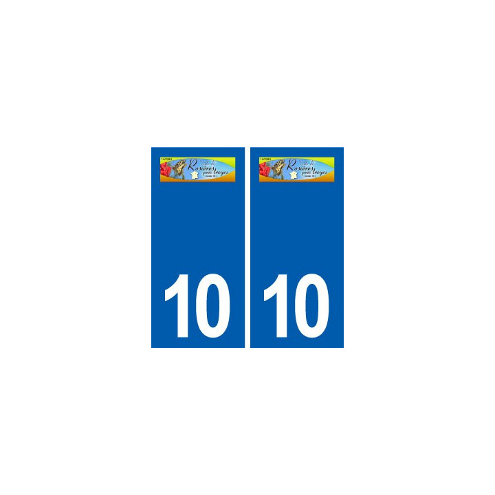 10 Rosières-près-Troyes logo ville autocollant plaque stickers