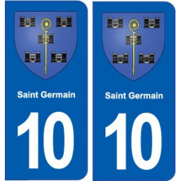 10 Saint-Germain blason ville autocollant plaque stickers
