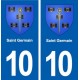 10 Saint-Germain blason ville autocollant plaque stickers